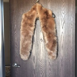 Camel Faux Fur Collar Scarf Shawl